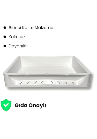 Alpbx Gıdaya Uygun Beyaz Hamur Pasası 40x30x7.5 CM - 7 L