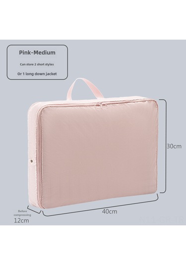 Singree Kıyafetler İçin Sıkıştırıcı Depolama Çantası - Seyahat Ve Ev İçin Yer Tasarrufu Sağlar, Pembe Orta Boy Pembe Orta