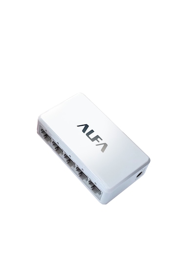 Alfanet S105 5 Port 10/100 Mbps Desktop Fast Ethernet Switch Beyaz