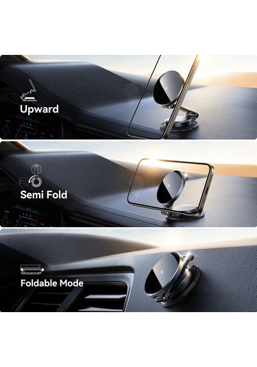 Joyroom Jr-zs408 Metal Araba Manyetik Kablosuz Şarj Tutucu Siyah