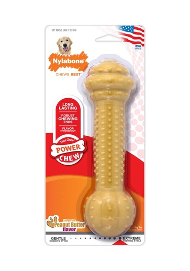 Nylabone Halter Şeklinde Fıstık Ezmeli Köpek Çiğneme Kemiği L