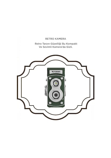 Torima CMR44 Mini Retro Dijital Fotoğraf Makinesi Yeşil