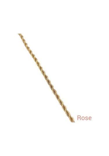 Xupıng 3 Mm Burgu 55 Cm Zincir Kolye Rose Çok Renkli