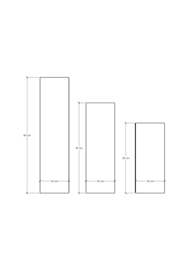 Modern Organizer Düzenleyici Dekoratif Kitaplık Banyo Mutfak 3'lü Duvarrafı Beyaz