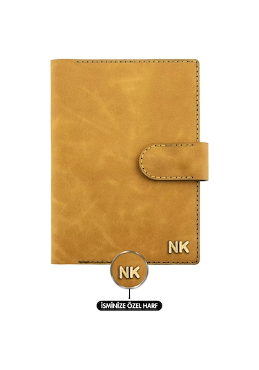 A5 Defter Ve Ajanda Kılıfı - %100 Rainbow Deri - Ko10001 - Hardal Sarısı Çok Renkli