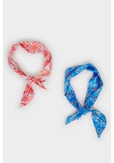 Defacto Kadın Desenli 2li Fular G0505axnskr1 Çok Renkli