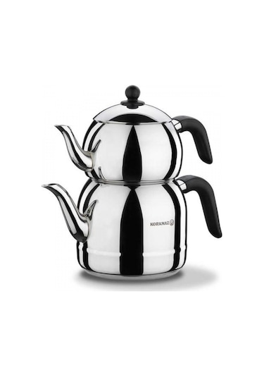 Korkmaz KOR A194 Retro Çaydanlık Takımı Siyah