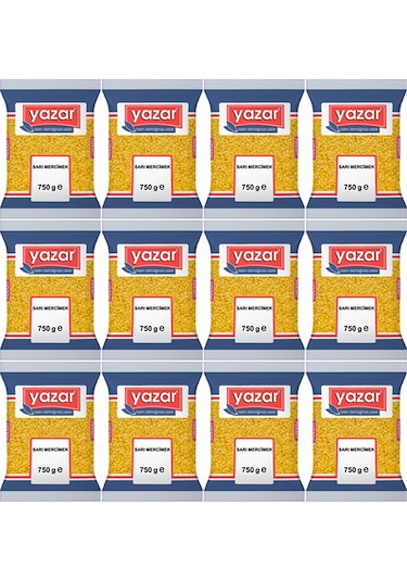 Yazar Sarı Mercimek 12 x 750 G