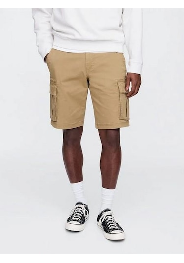 Gap 703768000 V-11 In Erkek Kargo Şort Bej