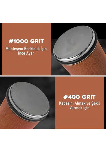 Valkyrie Profesyonel Roller Bıçak Biley Seti - Kolaylıkla Tecrübe Gerektirmeyen Muhteşem Keskinlik 15 Ve 20 Derece Bıçak Bileği