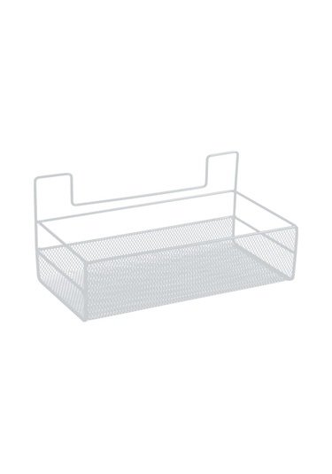 Fortunelane Materyal Demir Beyaz Banyo Duş Dolabı Büyük, Deliksiz Montajlı, Su Drenajlı, Sağlam Taşıma, İzsiz 2 Adet Yapistı Hedi Beyaz