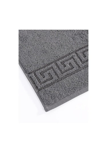 Pamuk Tekli Jakarlı Yumuşak Havlu Grek - 70 X 140 Gri