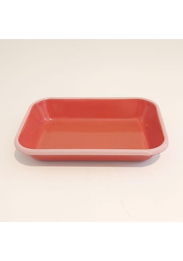 Emaye Meze Tabağı Kiremit 27 X 19 Cm Kırmızı