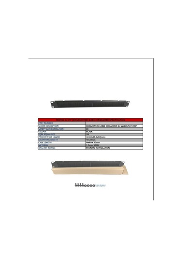 AMP 19″ 1U Fırçalı Organizer 5 Adet