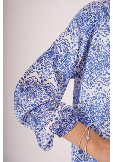 Fatma Sezen Çini Desen Tunik Çok Renkli