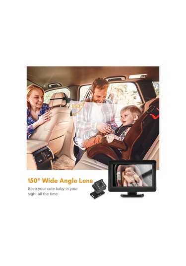Vkemall Bebek Telsizi Bebek Araba Monitörü 1080p Monitör Kamerası