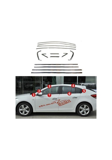 Chevrolet Cruze Hb Krom Cam Çerçevesi Set 2011 Sonrası 14 Parça