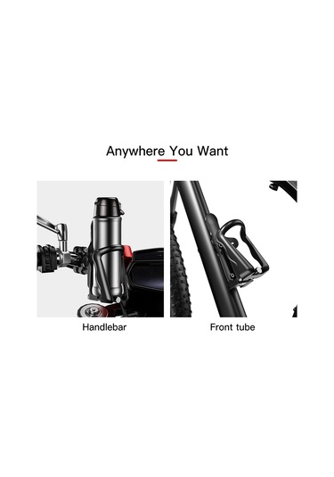 Bisiklet Su Şişesi Tutucu Dönebilen Motosiklet Içecek Yb24981 Siyah Siyah