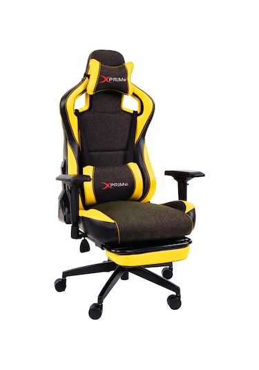 Xprime Over Pro. Oyuncu Koltuğu Hybrid Kumaş Sarı