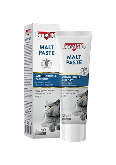 Bonacibo Yetişkin Kediler İçin Tüy Yumağı Oluşumunu Önleyici Malt Macun 100 Ml