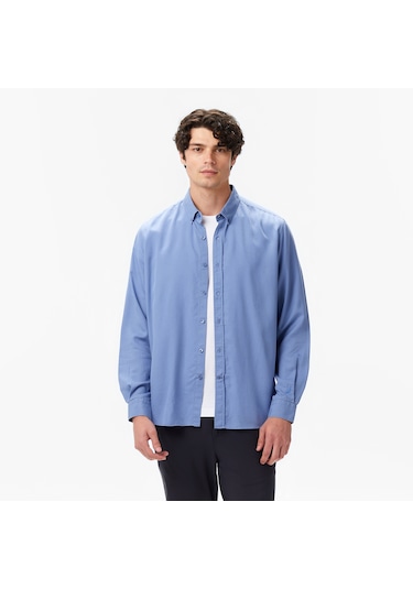 Nautica Erkek Mavi Classic Fit Gömlek Düz W57232t Mavi