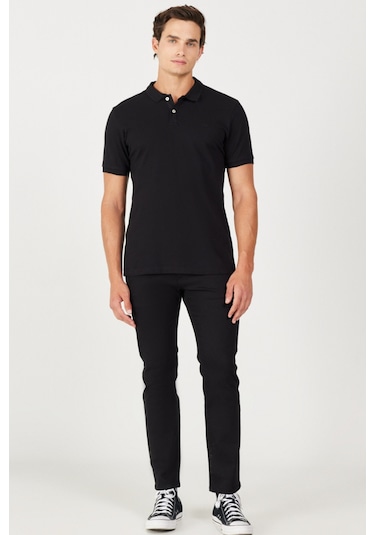 Lee Polo T-shirt Siyah Erkek Kısa Kol T-shirt 000000000101982645