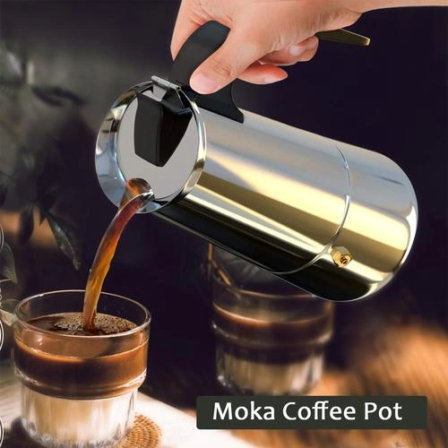 Paslanmaz Çelik Cezve Moka Pot Kahve Makinesi Mocha Espresso Latte Percolator Brewer Latte Kahve Araçları Kahve Tencere