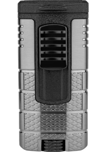 Tactical Triple Lighter Gunmetal Siyah Puro Çakmağı