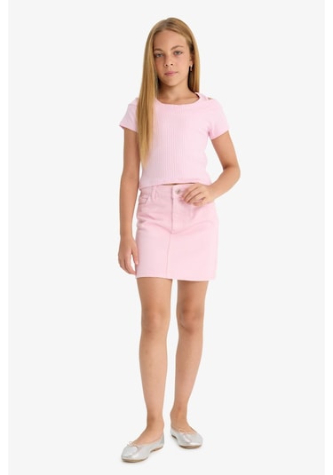 Defacto Kız Çocuk Gabardin Etek E2649a825smpn666 Pembe