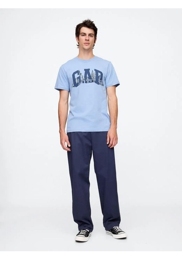 Gap 745022000 V-gap Nyc Skyline Erkek Tişört Mavi