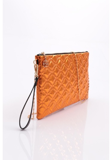 Dgn 4004 Kadin Baklava Dilimi Desenli Portföy Çanta 4004-2337-R145173 Turuncu
