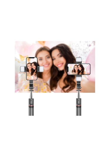 L13D Uzaktan Kumandalı Işıklı Tripod Selfie Çubuğu