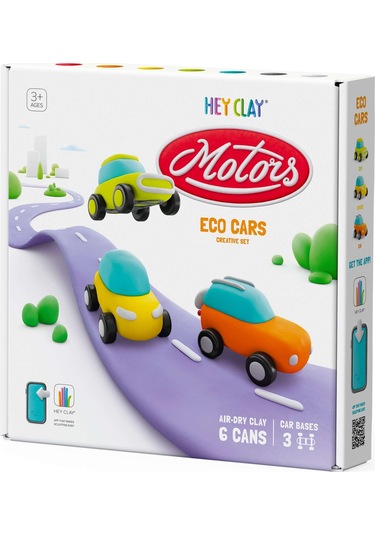 Hey Clay Hava İle Kuruyan Kil 6'lı Kutu - Eko Arabalar renkli