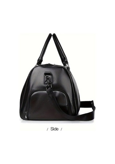 Sandwich Motion003 Özel Adlı Spor Çantası - Ayakkabı Gözlü Siyah Crossbody Fitness Seyahat Çantası Siyah Siyah