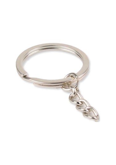 Anahtarlık Halkası Metal 5 Cm Gümüş 50 Adet