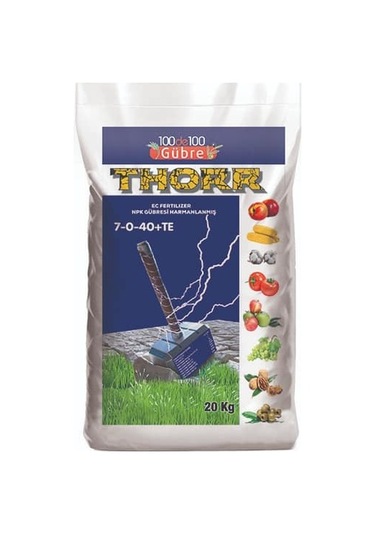 Thorr 7-0-40 Dengeli Npk Klorsuz Gübre Damlama Gübresi 20 Kg
