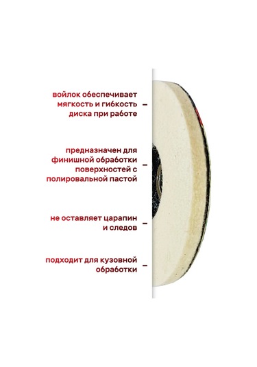 Skrab 3" 76x10mm Skrab 35936 Keçe Cilalama Diski 234253895