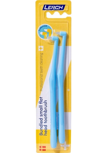 Sones Lerch 2'si 1 Arada Sivri + Yuvarlak Ortodontik Diş Temizleme Fırçası Evcil Hayvan Diş Yarığı Fırçası Renk Rastgele Teslimat