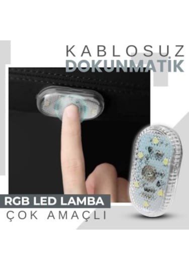 Dokunmatik Sensörlü Mini Led Lamba  RGB Tekli