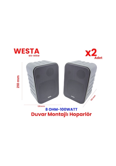 Westa Ws-405w Duvar Tipi Hoparlör - 100w, 91db Hassasiyet, 80-16k