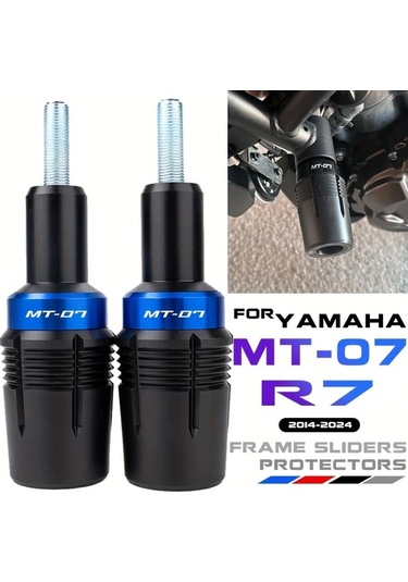 Xuweiwei Yamaha Mt07 Fz07 Tracer 2014 2024 Yzfr7 Motorcycle Frame Sliders Blue R7 Pom Çelik Koruyucu
