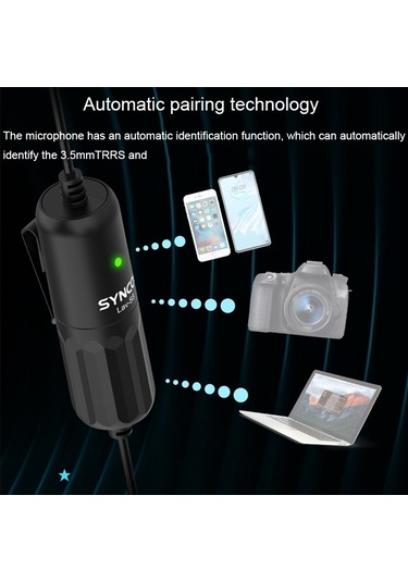 Synco S8 Lavalier Canlı Kablolu Mikrofon