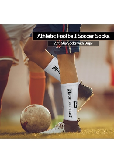 Suofeng Profesyonel Futbol Çorapları, Silikon Süspansiyon, Kayma Önleyici, Antrenman Ve Maç İçin, 6 Çift Kırmızı+beyaz+lacivert Beyaz - Kırmızı