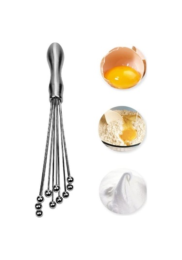 Cbtx Manuel Çırpma Paslanmaz Çelik Cam Boncuk Yumurta Çırpma Mutfak Ev El Tipi Pişirme Araçları Tip B 12 Inç Çok Renkli Çok Renkli
