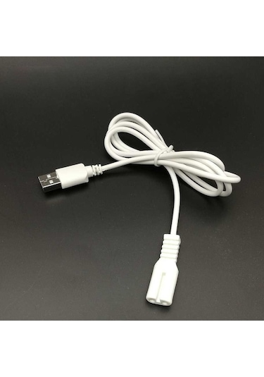 Philips Confu Supor Saç Topu Giyotin İçin 2 Adet Usb Şarj Kablosu Beyaz