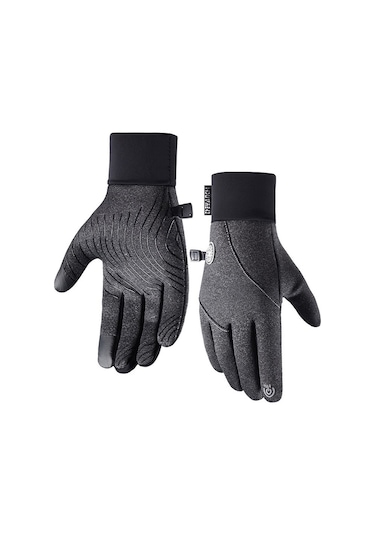 Sıcak Kış Eldivenleri - Dokunmatik Ekran Uyumlu Gri