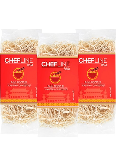 Chefline Asia Yumurtalı Çin Eriştesi 3 x 350 G