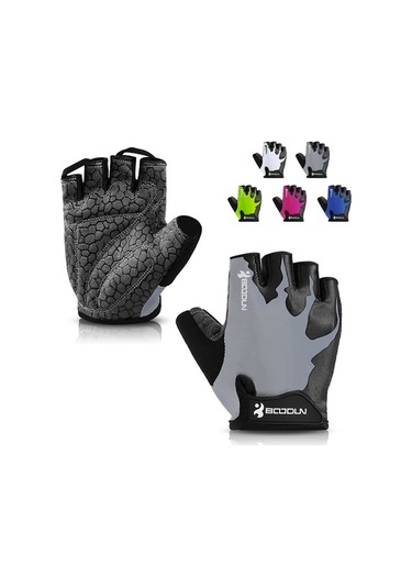 Pazly Şok Emici Dolgulu Spor Eldivenleri - Kaymaz Bisiklet Yarım Parmak Eldiveni Ağır