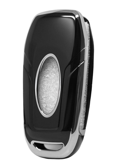 Ford Focus 4 Ecosport Fiesta Puma Ranger Mondeo Kuga 3 Buton Nano Anahtar Kılıfı Siyah-gümüş