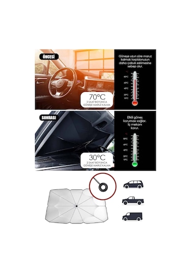 Araba Ön Cam Güneşlik Katlanabilir Güneşlik Şemsiye Ön Cam Gölgelik Hyundai Xg İle Uyumlu
